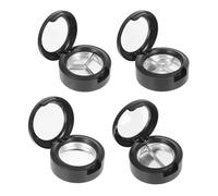 VOSAREA 4pcs Makeup Organizer Box Multi-Grid Eyeshadow Palette 1.38x1.38x0.59in Lightweight Wear Resistant Plastic Cosmetic Storage for Travel and Daily Use