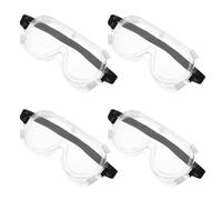 VOSAREA 4pcs Protective with Pvc Lens, Splash Proof and Anti Scratch Safety Goggles for Lab and Outdoor Work, Comfortable Eye Protection Eyewear