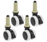 VOSAREA 4pcs Replacement High Chair Wheels Heavy Duty Caster Swivel Wheels for Dining Chair Booster Seat Accessories Compatible with High Feeding Scenarios Random Color