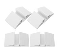 VOSAREA 4pcs Retractable White Plastic Pet Gate with Multi-function Solid Material and Triangle Reinforcement Groove for Pets Hospital and Kindergarten Safety