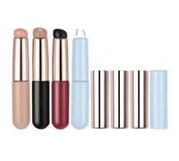 VOSAREA 4pcs Silicone Nail Art Brush Protective Lid and Soft Silicone Tips for Precise Smudge Coloring and Pigment Application, Stylish Makeup Tool Suitable for Travel and Acrylic Nail