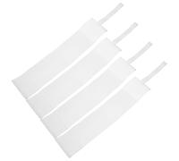 VOSAREA 4pcs White Blank DIY Captain Armband for Football with Elastic Nylon Material and Adjustable Design, Suitable for Stadium Use and Team Sports