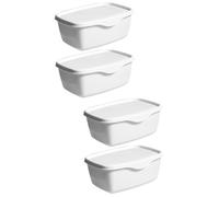 VOSAREA 4pcs Wipes Dispenser Box Refillable Tissue Holder Cover Storage Case for Wet Dry Wipes for Kitchen Bathroom Shelf Use