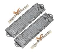 VOSAREA 4sets Mezuzah for Door Religious Metal Mezuzah House Mezuzah Judaica Home Decor 2pcs*4