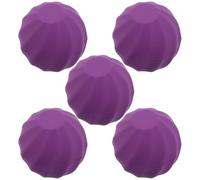 VOSAREA 5 Pcs Purple round Lip Balm Containers Plastic Lipstick Tubes for DIY Homemade Lip Balm with Direct Fill for Travel and Everyday Use