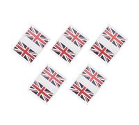 VOSAREA 5 Sets Waterproof Face Flag Stickers British National Flag Temporary Tattoos Breathable Paper Pvc Decals Suitable for Football Match Fans