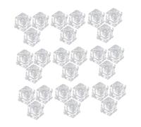 VOSAREA 50pcs Acrylic Fake Ice Cubes Reusable Ice Cubes for Photo Props Simulation for Decorative Use Faux for Scenarios