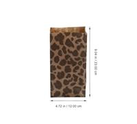VOSAREA 50pcs Leopard Print Paper Candy Bags for Party and Holiday Use, Easy to Carry and Tear-resistant Storage Packaging Bags with Delicate Design for Snacks and Cookies
