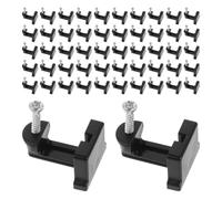 VOSAREA 50pcs Plastic Curtain Rod End Caps for Window Rail, Sturdy Curtain Track Stops Protecting Fabric Edges and Extending Track Life, Suitable for Office Partitions and Bedrooms, Size