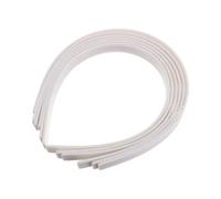 VOSAREA 50pcs Plastic DIY Headbands for Women and Girls, Plain White Elastic Hair Bands, Practical Lightweight Plastic Hair Accessories Suitable for School and Wedding Use