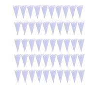 VOSAREA 50pcs White Hollow out Heart-shaped Paper Flower Cones with Elegant Lace Wrapping Design for Weddings and Special Events, for Holding Rose Petals and Birdseed