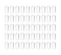 VOSAREA 50pcs White PVC End Caps for Wire Hangers 4.5mm Inner Diameter Rubber Thread Protectors for Metal Tubing Hanging Hooks Coat Rack Screw Covers