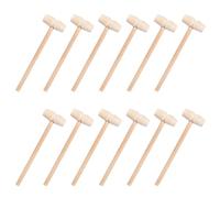 VOSAREA 50pcs Wooden Crab Mallet Set with Ergonomic Handle and Smooth Surface, Plastic Mini Hammers for Seafood Cracking and Cake Preparation, and Adults in Kitchen Use