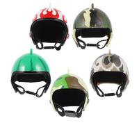 VOSAREA 5pcs Chicken Helmet Hat for Hens and Birds, Practical Plastic Headwear Preventing Rain and Providing Protection, Funny and Eye-catching Poultry Costume Color Style