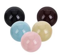 VOSAREA 5pcs Colored Perfume Pump Topper Caps with 15mm round Spray Nozzle, Electroplated Spherical Cologne Bottle Covers, Refillable Aromatherapy Diffuser Spray Bottle Stoppers for Travel