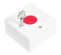 VOSAREA 5pcs Emergency Alarm Call Button Wireless Alarm System 86 Type Wall Panel Switch, Plastic White Key Lock, for Patients and Disabled Individuals in Facilities and Living Rooms