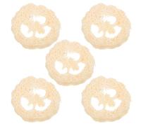 VOSAREA 5pcs Natural Loofah Soap Holder Set in Beige Easy to Dry Keep Soap Dry Simple and Natural Shape and Creative Decoration