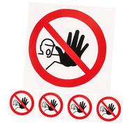 VOSAREA 5pcs Self-adhesive Do Not Enter Warning Stickers Safety Caution Sign Decals for Factories Construction Sites