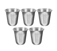 VOSAREA 5pcs Stainless Steel Communion Cup, Stackable Religious Communion Cup, Silver, Portable, Easy to Store, Reusable, for Church