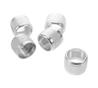 VOSAREA 5pcs Walking Stick Locking Nut Replacement Metal Lock Collar with Internal Threaded Design for Extendable Walking Cane, Silver Sturdy Metal Material, Stable Locking Structure