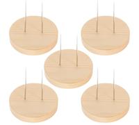 VOSAREA 5pcs Wooden Needle Felt Animal Doll Display Holder