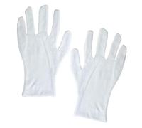 VOSAREA 6 Pairs Lengthen Cotton Work Gloves White High Elastic Thickened Factory Gloves with Three Seams for Inspection and General Purpose Applications
