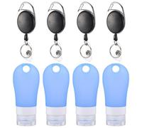 VOSAREA 60ml Silicone Travel Bottles Set of 8 Portable Refillable Empty Containers for Body Wash and Skin Care Products, Sturdy and Not Easy to Deform for Travelling