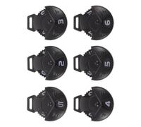 VOSAREA 6pcs Golf Club Headcover Number Tags for Fairway Wood and Driver, Plastic Material Universal Compatibility, Protects Headcover from Scratch, Elegant Appearance, Golf Bag Accessory