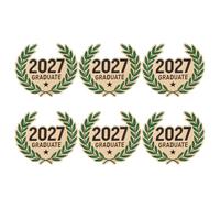 VOSAREA 6pcs Graduation Lapel Pin Alloy Brooch with Matte Coating and Secure Attachment, Precision Embossed Design for Graduation Videos and Group Pictures, Exclusive Keepsake for Teachers