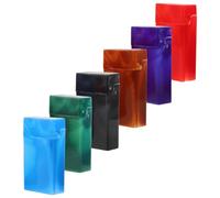 VOSAREA 6pcs Portable Cigarette Case with Modern Marble Pattern, Plastic Material, One-Handed Access, Large Capacity Suitable for Parties and Driving Color