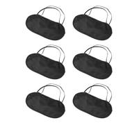 VOSAREA 6pcs Sleeping Blinder Eye Mask Soft Lightweight Polyester Cloth and Sponge Fit Almost Every Head Size for Home Hotel Use Comfortable Rest Eyepatch for Men Women