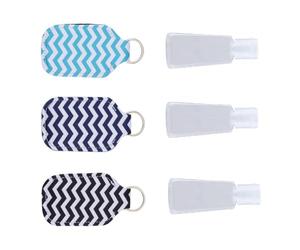 VOSAREA 6pcs Small Bottle Sleeve 30ml Hand Washing Bottle Protector with Neoprene Material Portable Key Chain Easy to Use for Outdoor Travel