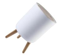 VOSAREA 7l Office Trash Bin Tall Garbage Storage Holder White Abs Practical Creative Trash Holder Prevents Garbage Dropping on The Floor Home Bathroom Use