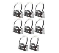 VOSAREA 8 Pcs Adjustable Thumb Picks for Banjo and Ukulele, Stainless Steel Smooth Plectrum Set with Hollowed Index Finger Design, Protects Fingers for Comfortable Playing