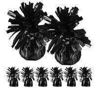 VOSAREA 8 Pcs Black Pet Balloon Weights with Unique Shape and Shiny Foil Design, Suitable for Repeated Use and Versatile Placement, for Birthdays and Stages Party Decorations