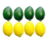VOSAREA 8pcs Artificial Lemon Fruit Models with Lifelike Foam Material, Realistic and Vivid Simulation for Home Decoration and Teaching Use, Colour Retention and Natural Style Ornament