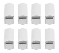 VOSAREA 8pcs L Shaped Curtain Rod Wall Hooks Brackets for Curtain Rod Supports with Strong Load Bearing Metal and Plastic Material, for Multiple Environments and Kitchen Use
