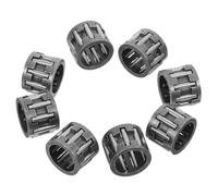 VOSAREA 8pcs Lawn Mower Piston Needle Roller Bearing for Crankshaft and Connecting Rod, Metal Grass Trimmer Replacement Part 1.30x1.30x0.90cm, for Heavy Duty Bush Clearing and High