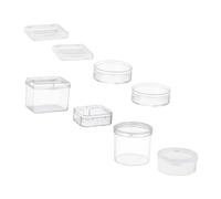 VOSAREA 8pcs Makeup Sponge Storage Holder with Transparent Case for Women Dual Use Beauty Puff Organizer for Travel and Home for Keeping Your Sponges Clean and Tidy