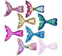 VOSAREA 8pcs Mermaid Tail Hair Clips for Cute Glitter Hair Accessories Duckbill Barrettes Birthday Party Holiday
