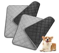 VOSAREA Absorbent Reusable Dog Pee Pads 2Pcs with Comfortable Plush Top and Waterproof Nonslip Base for Pet Crates and Car Seats