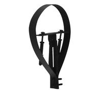 VOSAREA Adjustable Alloy Stove Flue Clamp for Chimney Pipe Support with Versatile Application, Black Metal Fireplace Pipe Holder Suitable for Boilers and Stoves