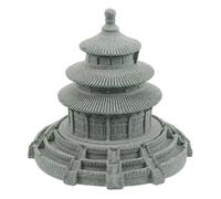 VOSAREA Ancient Chinese Architecture Model, Temple of Heaven Sandstone Miniature Design Desk Ornament for Home Decor and Coffee Tables