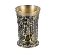 VOSAREA Ancient Egyptian-style Retro Wine Cup for Cocktail Decoration, Zinc Alloy Material, Easy to Clean and Wear-resistant, Stylish Home Desktop Ornament for Vintage and Elegant Display