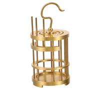 VOSAREA Antique Bird Cage Decorative Brass Cage Outdoor Hanging Birdcage for Small Pets