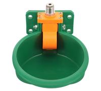VOSAREA Automatic Horse and Pig Waterer with Smooth Surface round Edge Plastic Bowl for Farm Use, Green round Shape Animal Water Dispenser Suitable for Outdoor Livestock Drinking