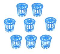 VOSAREA Basket Vegetables Storage Resistant Cage and Bitten Odourless 8pcs Blue Plastic Vegetable Fruit for Feeding Fruits Bird Parrots in Pet Bird Cages