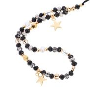 VOSAREA Beaded Phone Wrist Strap Phone Lanyard Wrist Strap Stylish Eye-catching Compact Design Crystal Alloy Ccb Cute Shaped Black Outdoor Use Accessory for Friends and Family Members