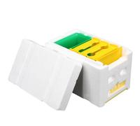 VOSAREA Bee Mating Box Beekeeping Breeding Box with 3-Frame Feeding System Plastic Honeybees Rearing Container Professional Beehive Tool for Apiary Use