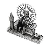 VOSAREA Big Clock Adornment Ornament London Buildings Decoration Home Desktop Craft Christmas Scene Ornament Clock British Decorations Souvenirs London Christmas